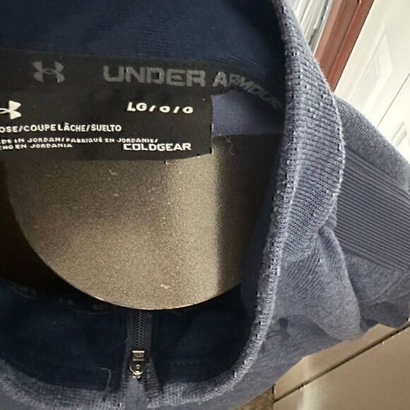 Under Armour Mens Large Blue Half ZIP Pullover - Picture 5 of 5